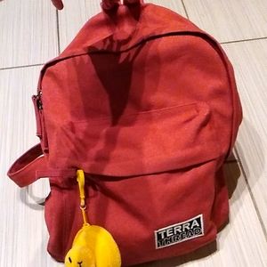 Terra Thread Zem Mini Backpack in color "Ruby Red"
